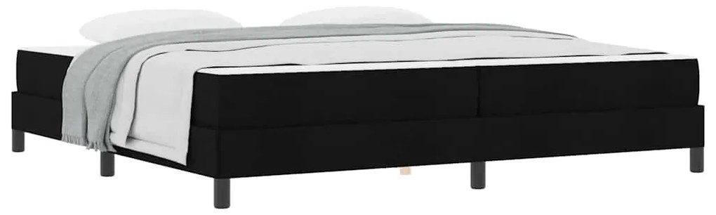 vidaXL Κρεβάτι με ελατήρια με στρώμα Μαύρο 200 x 200 cm ύφασμα