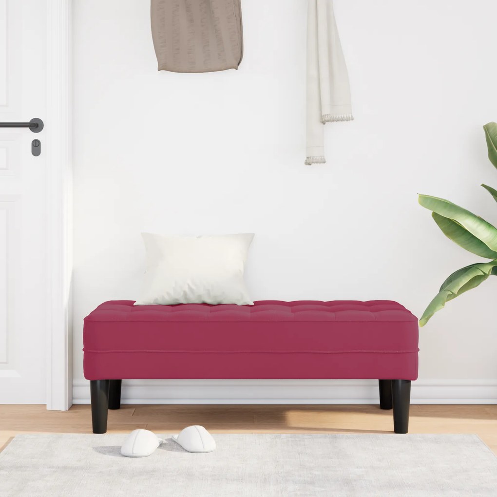 vidaXL Παγκάκι Βαθύ Κόκκινο 113x57x39 εκ. Βελούδο