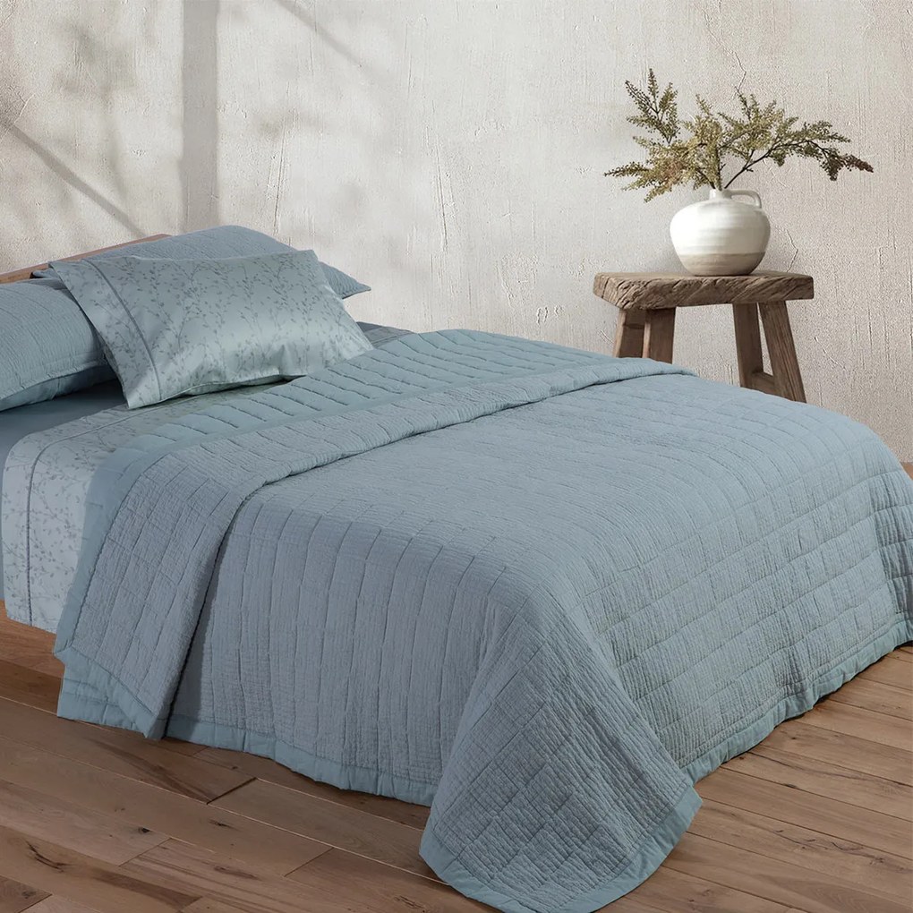 Κουβερλί Υπέρδιπλο (230x240) Nef-Nef Homeware Elements Olympia Silver - Blue