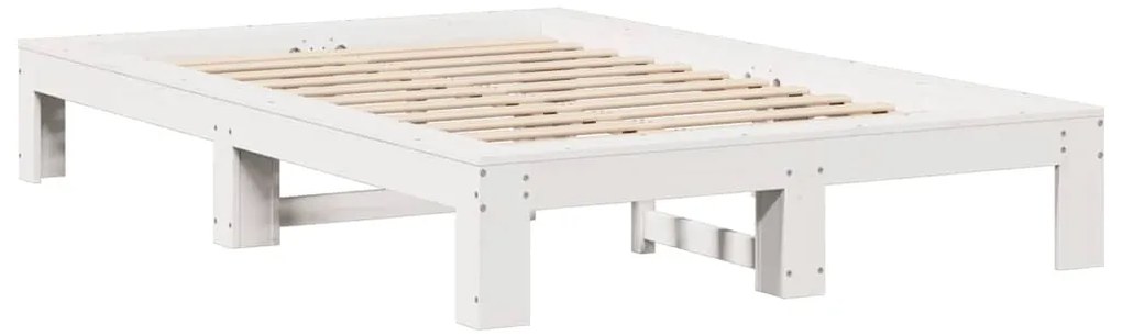 vidaXL Σκελετός Κρεβ. Χωρίς Στρώμα Λευκό 120x190 εκ Μασίφ Πεύκο