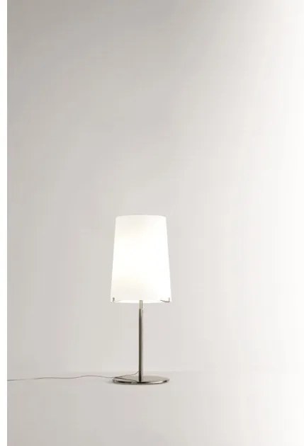Επιτραπέζιο Φωτιστικό 1xE27 Dimmer Φυσητό Γυαλί Μέταλλο Χρώμιο Sera T1 Prandina -1334000310101-Λευκό 1334000310101