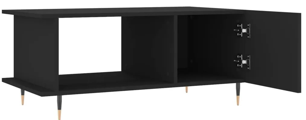 vidaXL Τραπεζάκι Σαλονιού Μαύρο 90x50x40 εκ. Επεξεργασμένο Ξύλο