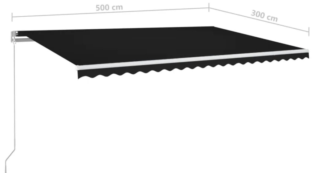 ΤΕΝΤΑ ΣΥΡΟΜΕΝΗ ΧΕΙΡΟΚΙΝΗΤΗ ΜΕ LED ΑΝΘΡΑΚΙ 500 X 300 ΕΚ. 3068944