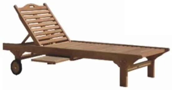 Ξαπλώστρα TEAK Με τραπεζάκι και ανάκλιση 200*065cm 5037 G