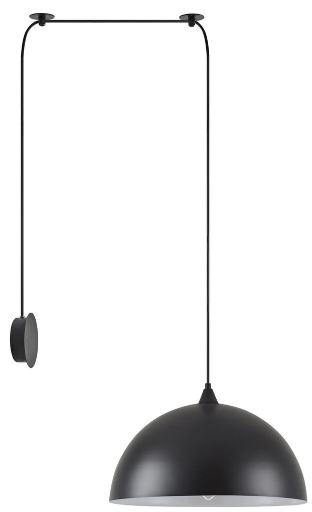 SE21-BL-B10-BL1W-MS40 ADEPT PENDANT Black Metal Shade Wall Lamp+ HOMELIGHTING 77-8889