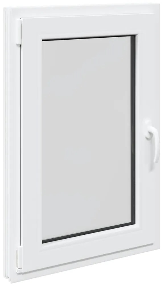 vidaXL Παράθυρο Υπογείου "RISOR" 60x100 εκ. Ανακλινόμενο & Περιστρεφόμενο DIN Αριστερά Λευκό