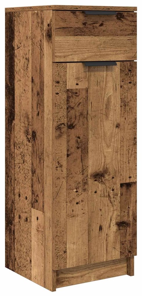 vidaXL Σετ Επίπλων Μπάνιου με ράφι 4 pcs Παλιό ξύλο Επεξεργασμένο ξύλο