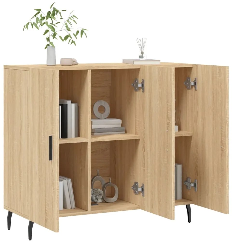 vidaXL Ντουλάπι Sonoma δρυς 90x34x80 εκ. Επεξεργασμένο Ξύλο
