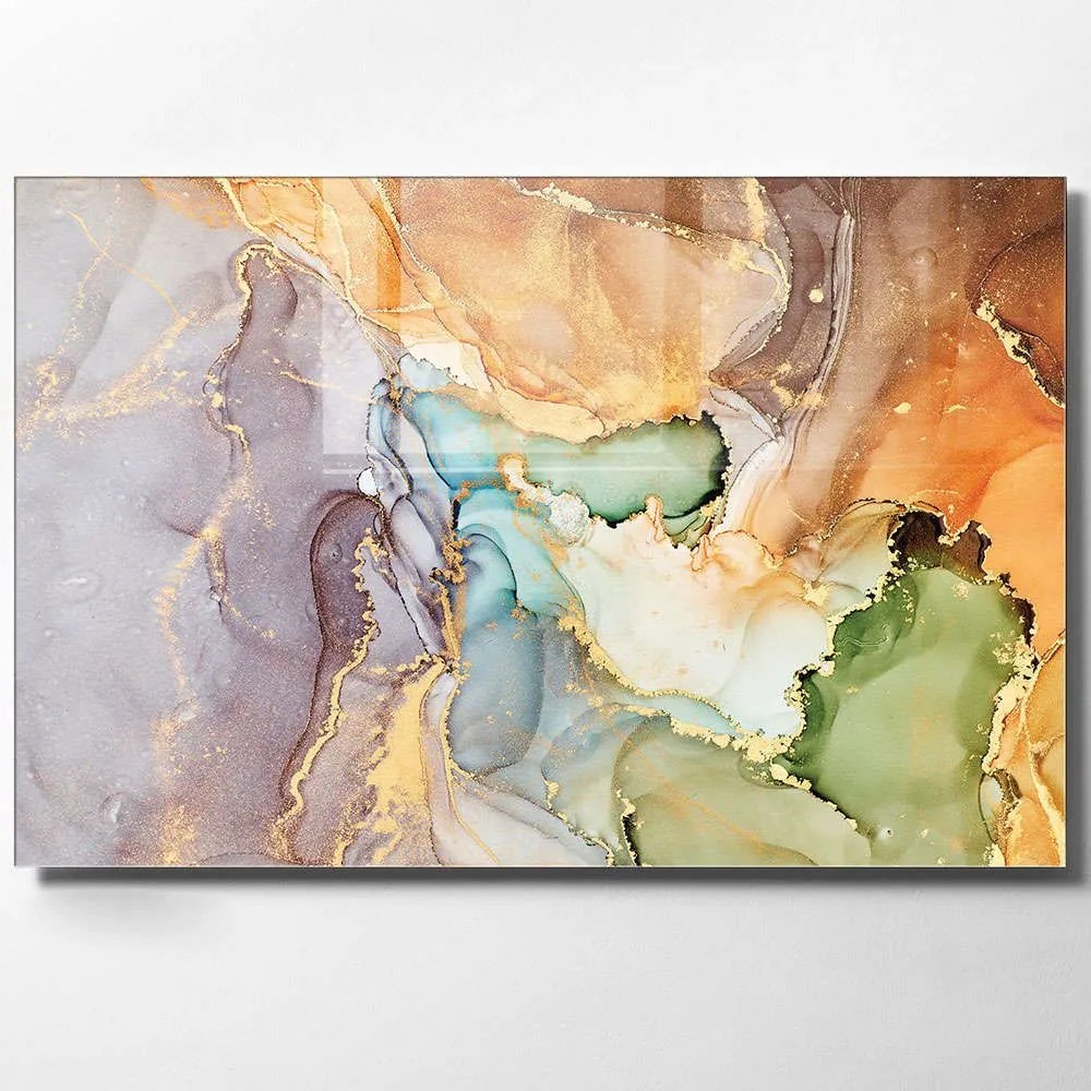 Πίνακας Γυάλινος 698GLS1423 70x50cm Multi Wallity Οριζόντιοι Glass