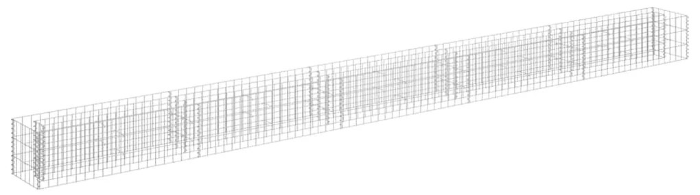 vidaXL Συρματοκιβώτιο-Γλάστρα Υπερυψωμένη 450x30x30 εκ. Γαλβ. Χάλυβας