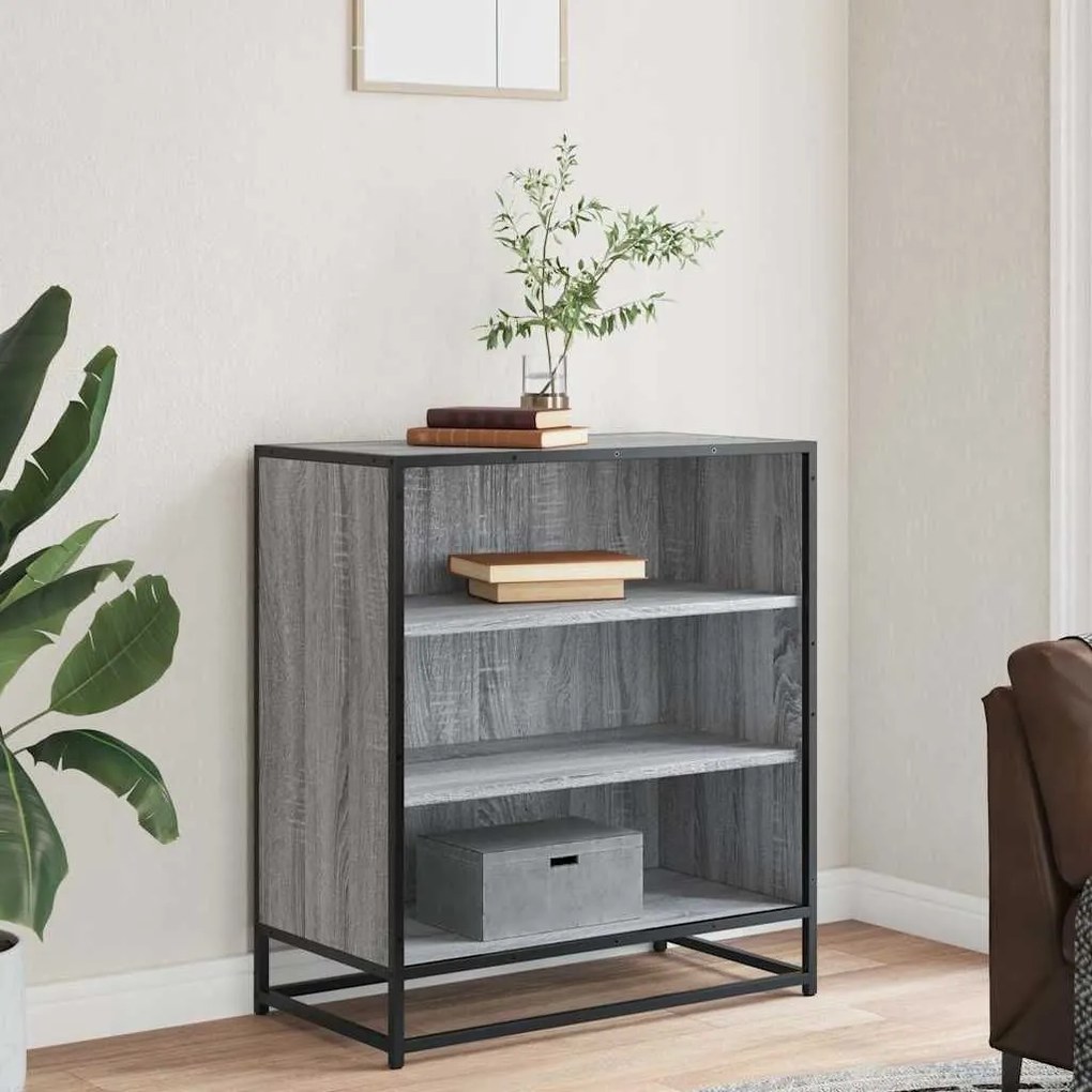 Sideboard Grey Sonoma Κατασκευασμένο ξύλο και μέταλλο - Γκρι sonoma