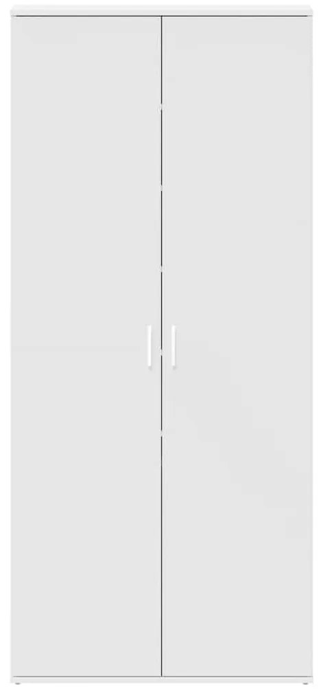vidaXL Ντουλάπα Παπουτσιών Λευκό 80 x 39 x 180 εκ Επεξεργασμένο ξύλο