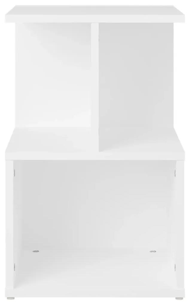 Κομοδίνα 2 τεμ. Λευκά 35 x 35 x 55 εκ. από Μοριοσανίδα - Λευκό