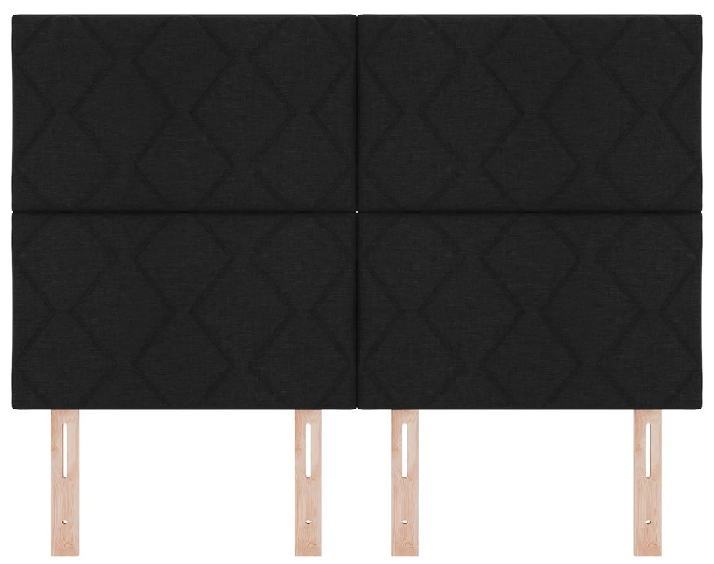 vidaXL Υφασμάτινο Κεφαλάρι Geometric με κεφαλάρι Μαύρο 140 cm ύφασμα