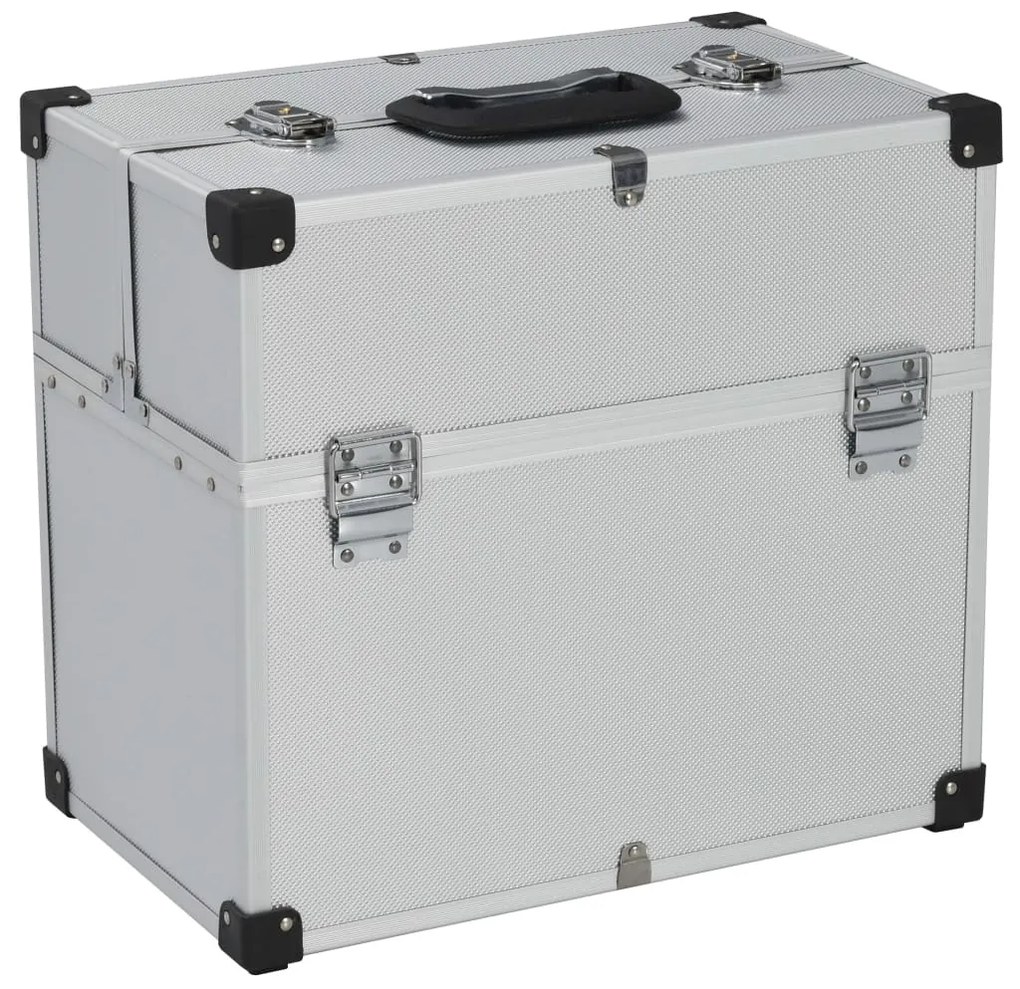 vidaXL Εργαλειοθήκη Ασημί 38 x 22,5 x 34 εκ. Αλουμινίου