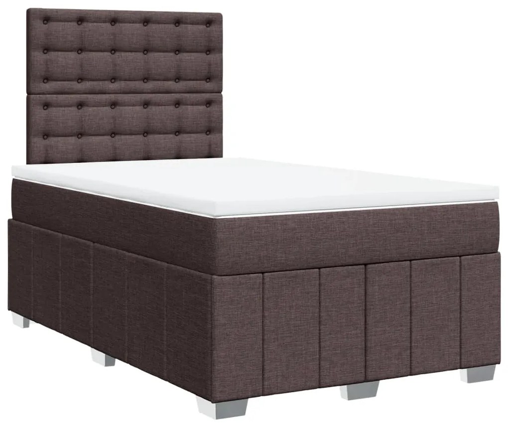 ΚΡΕΒΑΤΙ BOXSPRING ΜΕ ΣΤΡΩΜΑ ΣΚΟΥΡΟ ΚΑΦΕ 120X200 ΕΚ. ΥΦΑΣΜΑΤΙΝΟ 3291652