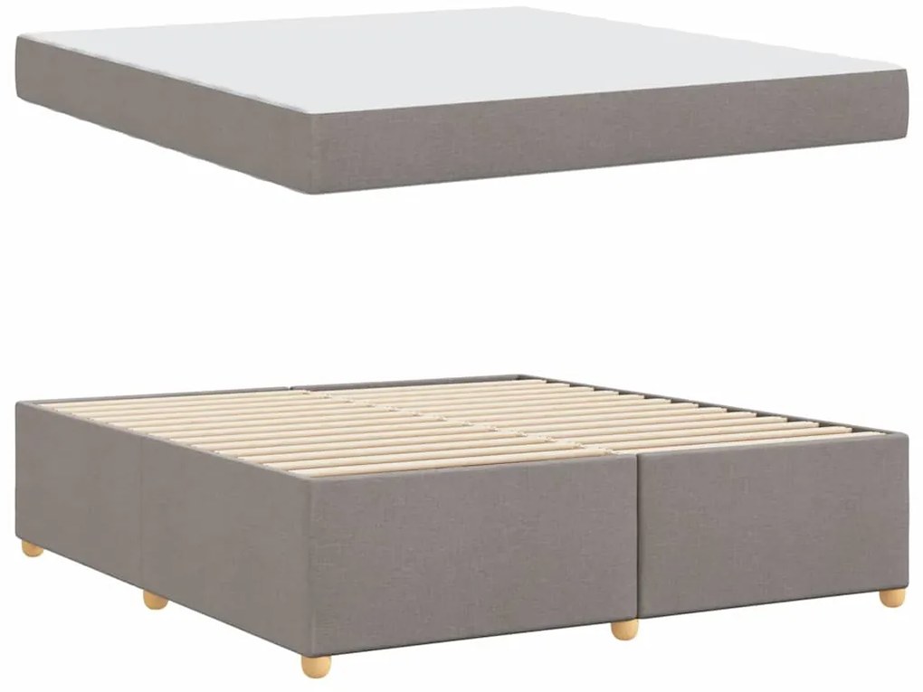 vidaXL Σκελετός Κρεβατιού Άλλο Taupe 180 x 200 cm ύφασμα