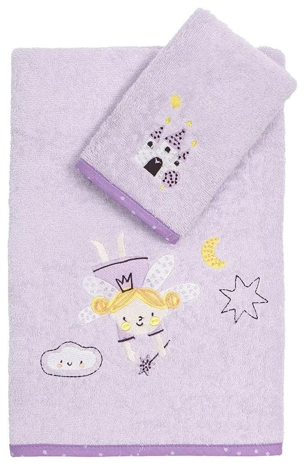 Πετσέτες Παιδικές Odette (Σετ 2τμχ) Lila Nima Towels Set 70x140cm 100% Βαμβάκι