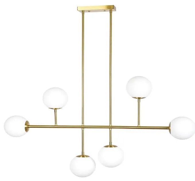 Φωτιστικό Οροφής  SE 110-6 77-4491 Prato Pendant Brass Gold Homelighting Μέταλλο,Γυαλί