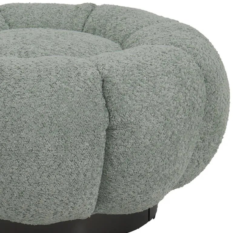 Σκαμπό Nester μπουκλέ ύφασμα σε φυστικί απόχρωση Φ60x31εκ 98x97x69 εκ.