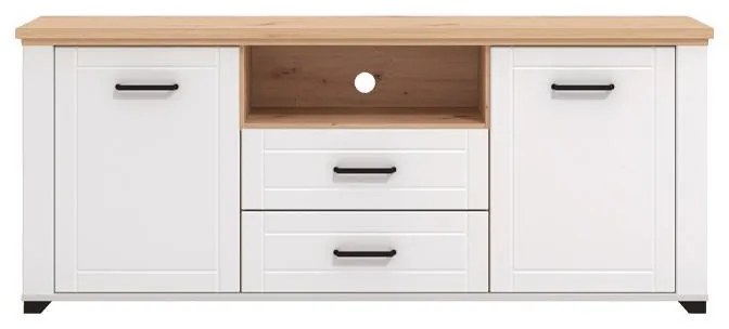 Έπιπλο Τηλεόρασης Valencia TV 160 Λευκό - Artisan Oak - Λευκό Μάτ 161x41x66.5 εκ. 161x41x66.5 εκ.