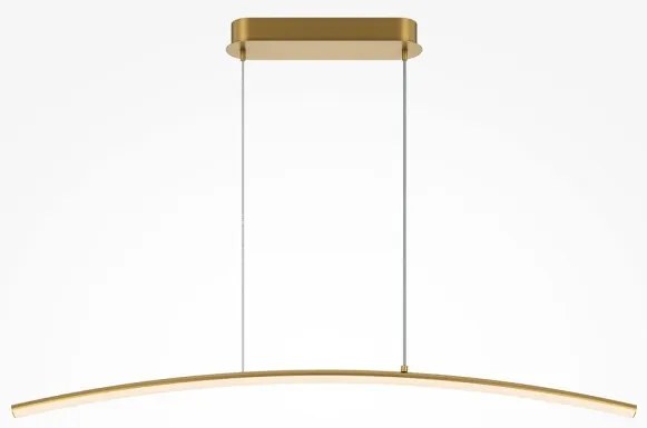 Κρεμαστό Φωτιστικό Οροφής LED 15W Ορείχαλκος 2600K-3500K Dimmable Curve MOD243PL-L18BSK Maytoni-MOD243PL-L18BSK-Ορείχαλκος MOD243PL-L18BSK