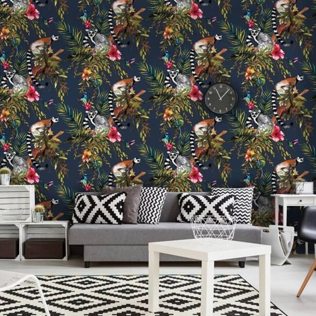 DUTCH WALLCOVERINGS ΤΑΠΕΤΣΑΡΙΑ ΤΟΙΧΟΥ ΛΕΜΟΥΡΙΟΙ ΜΠΛΕ ΠΕΤΡΟΛ 426213