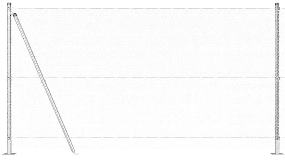 vidaXL Φράχτης με Στήλες. Ασημί 1.2 x 25 m Ατσάλι με επικάλυψη PVC