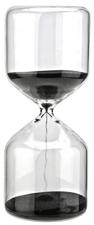 Κλεψύδρα Allure 01-28602 15 Λεπτών Γυάλινη 6x12.5cm Clear-Black Estia Glass