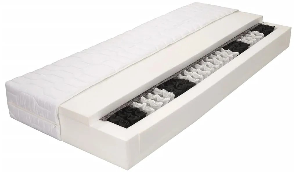vidaXL Στρώμα με 7 Ζώνες Ανεξάρτητα Ελατήρια 120x200 εκ. / 20 εκ. H3