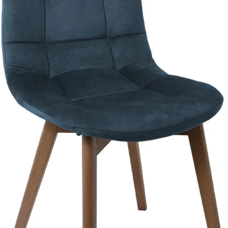 Καρέκλα Τραπεζαρίας T-18 Fylliana Σκούρο Μπλέ με Grey oak πόδια 42x45x95εκ. 2αδα 42x45x95 εκ.