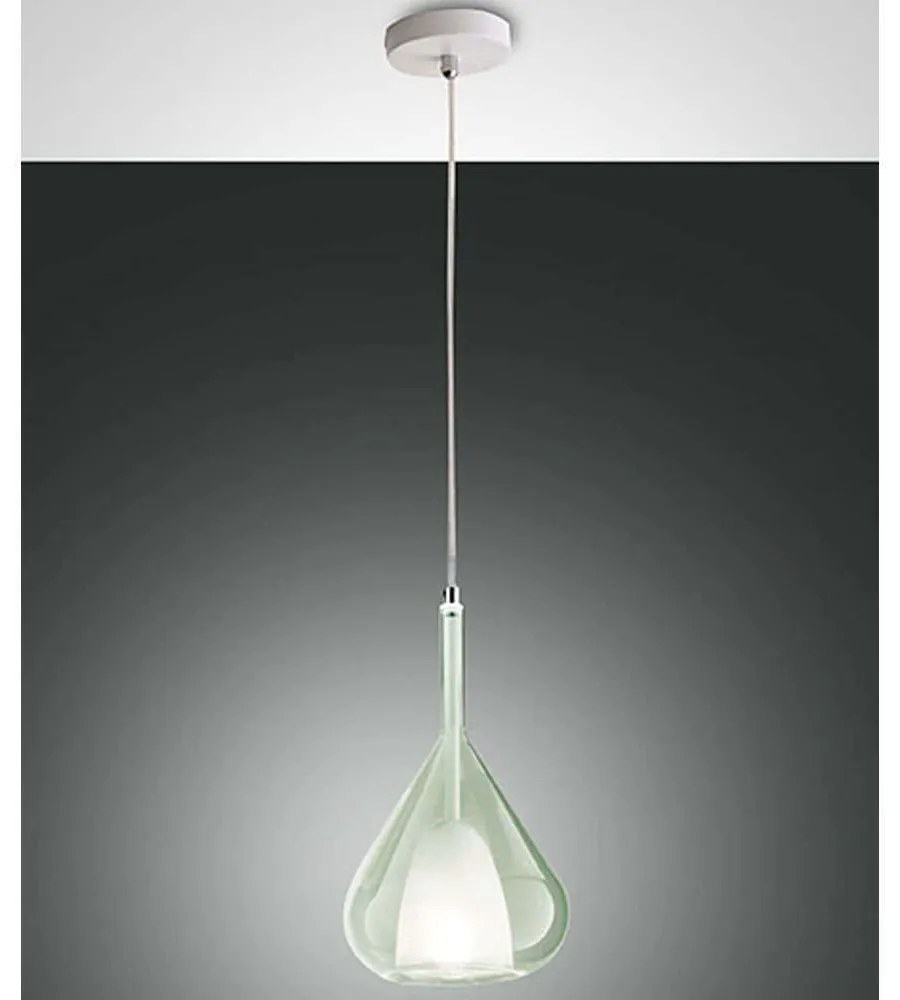 Φωτιστικό Οροφής Lila 3481-40-140 Φ20x35cm 1xE27 40W Transparent Green Fabas Luce