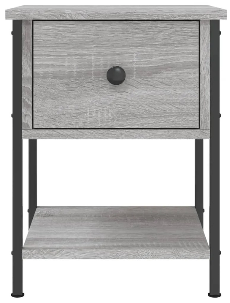 vidaXL Κομοδίνα 2 τεμ. Γκρι Sonoma 34x35,5x45 εκ. Επεξεργασμένο Ξύλο