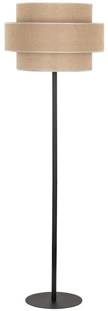 Φωτιστικό Δαπέδου Calisto 5405 Φ50x155cm 1xE27 15W Black-Natural TK Lighting