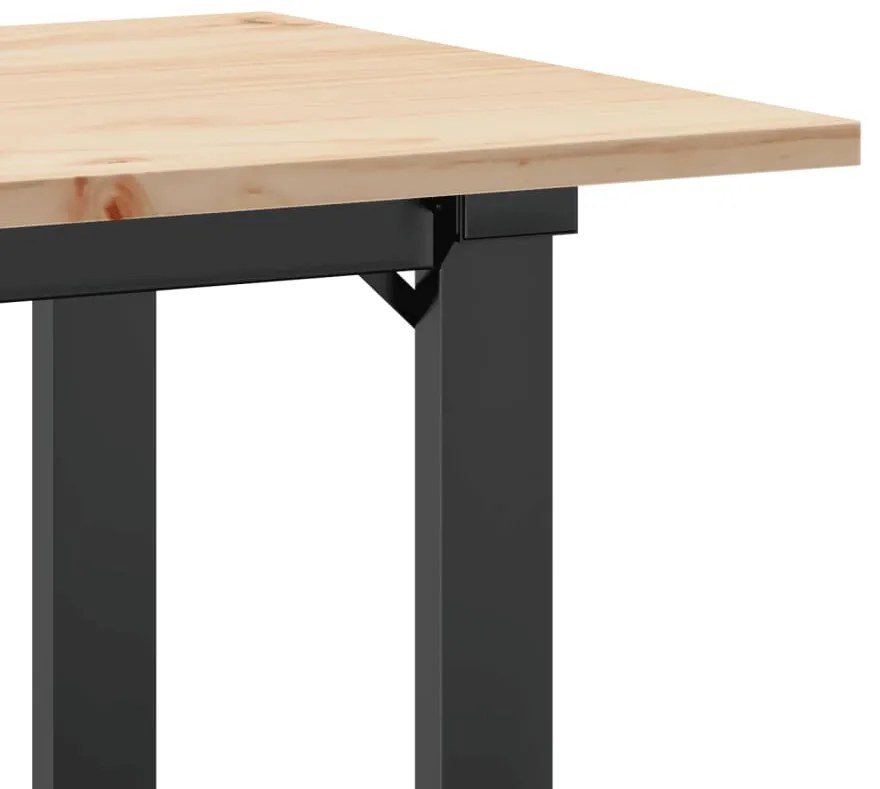 vidaXL Τραπέζι Τραπεζαρίας Πλαίσιο Ο Μασίφ Πεύκο/Ατσάλι