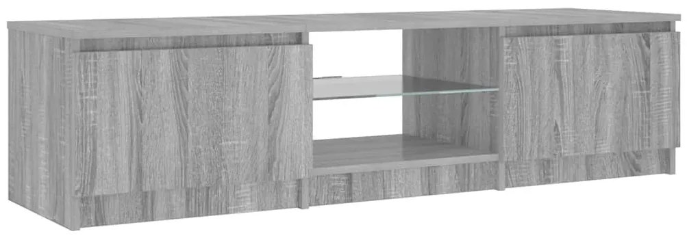 vidaXL Έπιπλο Τηλεόρασης με LED Γκρι Sonoma 140 x 40 x 36 εκ.