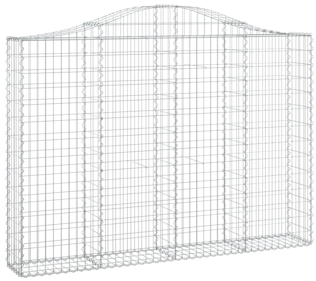 vidaXL Συρματοκιβώτια Τοξωτά 15 τεμ. 200x30x140/160 εκ. Γαλβαν. Ατσάλι