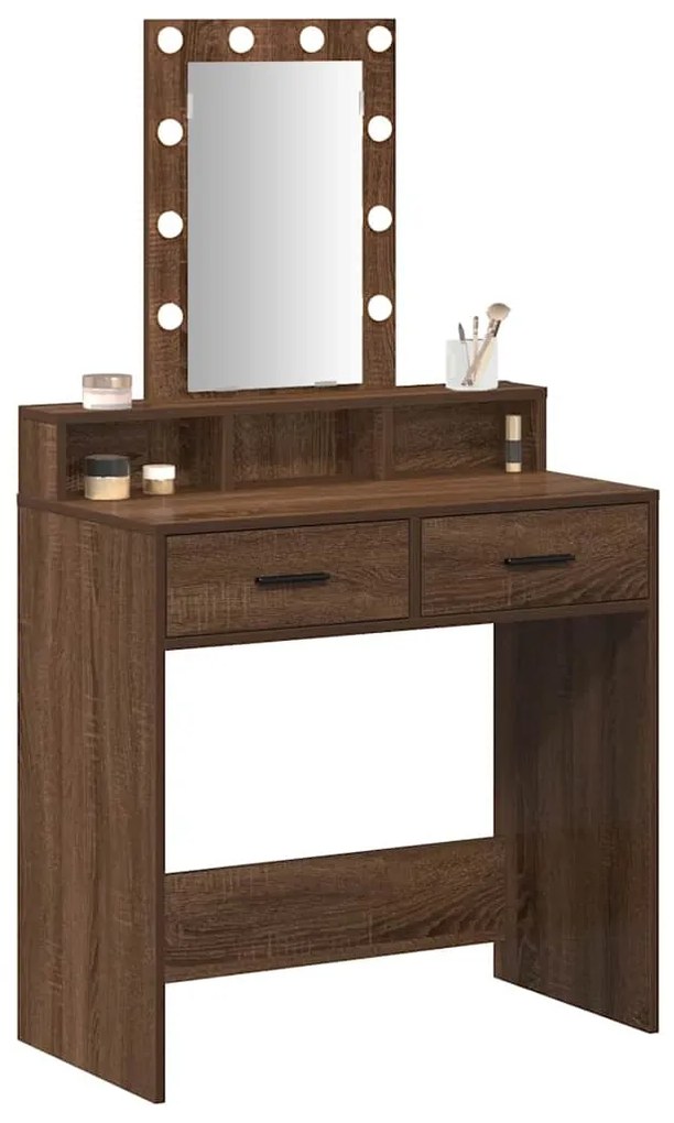 vidaXL Τραπέζι περιποίησης Καφέ 79 x 41 x 140 εκ. Επεξεργασμένο ξύλο