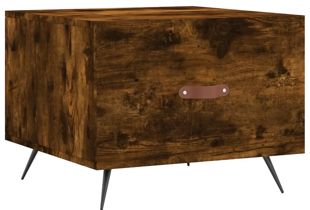 vidaXL Τραπεζάκι Σαλονιού Καπνιστή Δρυς 50x50x40 εκ. Επεξεργασμ. Ξύλο