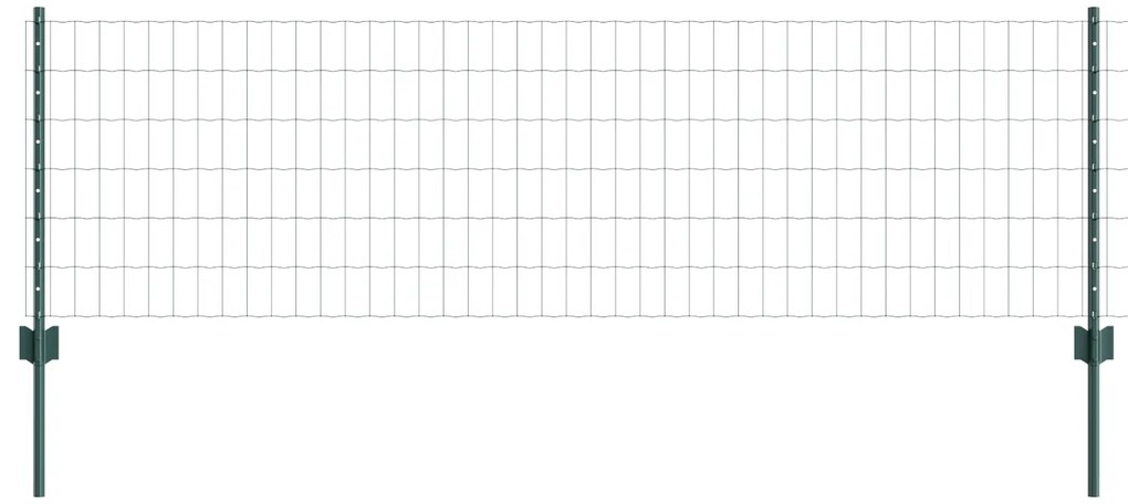 vidaXL Ευρωπαϊκός Φράκτης με 22 Πόλους Πράσινος 0,6x50 μ Ατσάλι