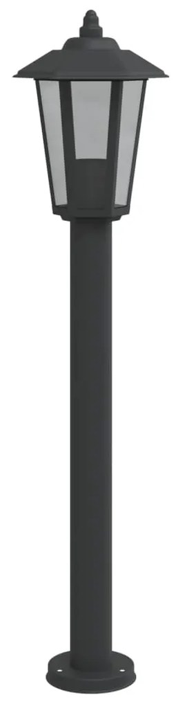 vidaXL Φωτιστικό Δαπέδου Εξ. Χώρου Μαύρο 80 εκ. Ανοξείδωτο Ατσάλι