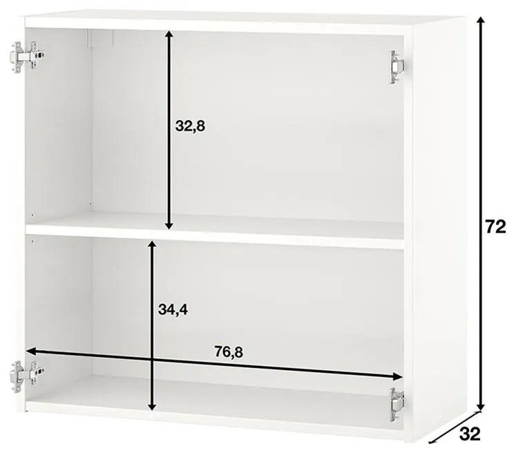 Κρεμαστό Ντουλάπι Κουζίνας EMMA Σονόμα 80x32x72 εκ. 80x32x72 εκ.