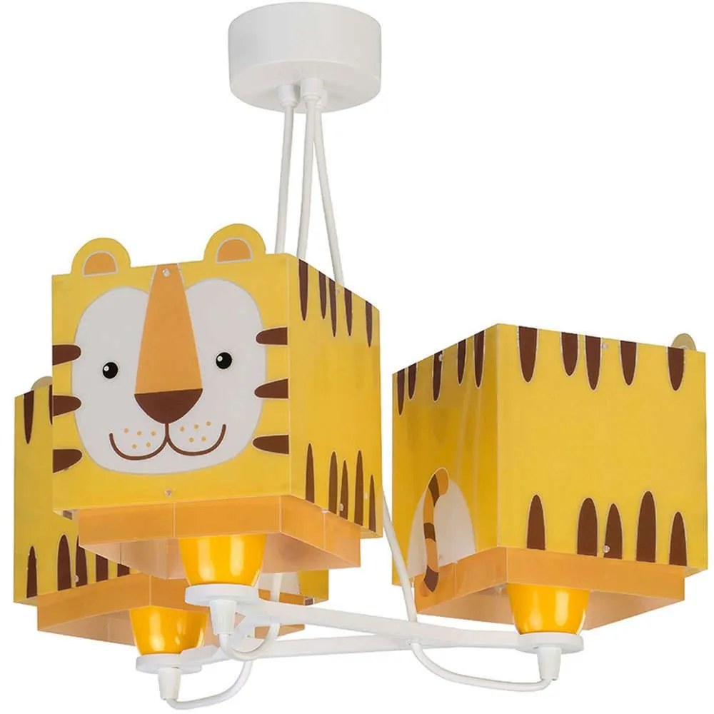 Φωτιστικό Οροφής Παιδικό Little Tiger 64567 Yellow Ango Polypropylene