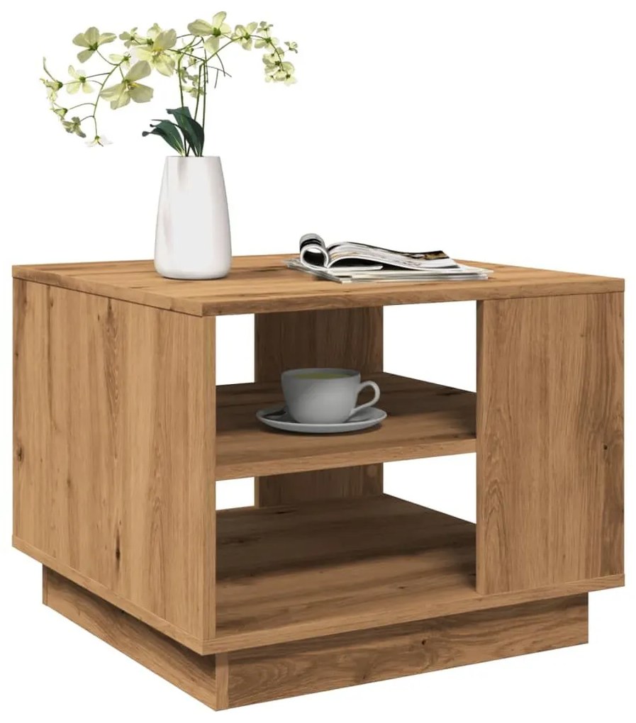 Τραπεζάκι σαλονιού Artisan Oak 55x55x42 cm Κατασκευασμένο ξύλο - Καφέ