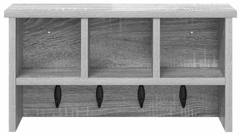 vidaXL Τοίχου Κρεμάστρα Γκρι sonoma 50 x 16 x 26 εκ Επεξεργασμένο ξύλο