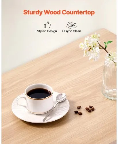 VEVOR 45x59cm Kitchen Island Cart Rolling Storage Table with Single Door Cabinet