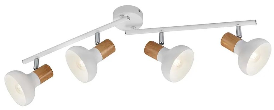 Σποτ RL Lighting Latika R81524031 Λευκό με Φυσικό Ξύλο