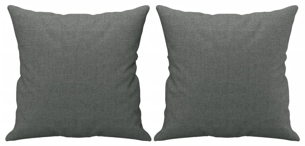 vidaXL Σετ Σαλονιού 2 Τεμαχίων Σκ. Γκρι Υφασμάτινο με Μαξιλάρια