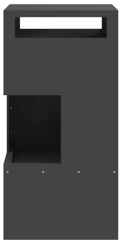 vidaXL Φλόγιστρο Μαύρο 50x50x100 εκ Ατσάλι