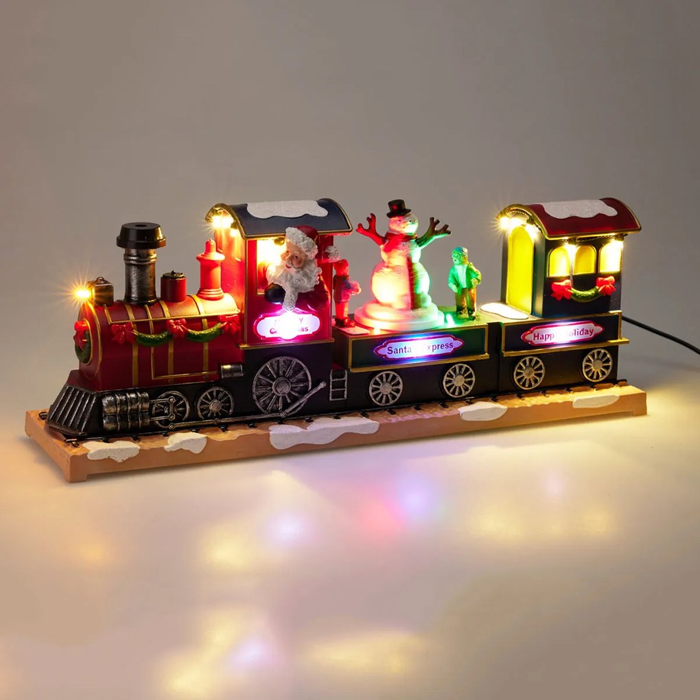 Χριστουγεννιάτικο Τρενάκι Με Led &amp; Κίνηση (38x10.1x16.1) USB K-M Snowman AJG000020
